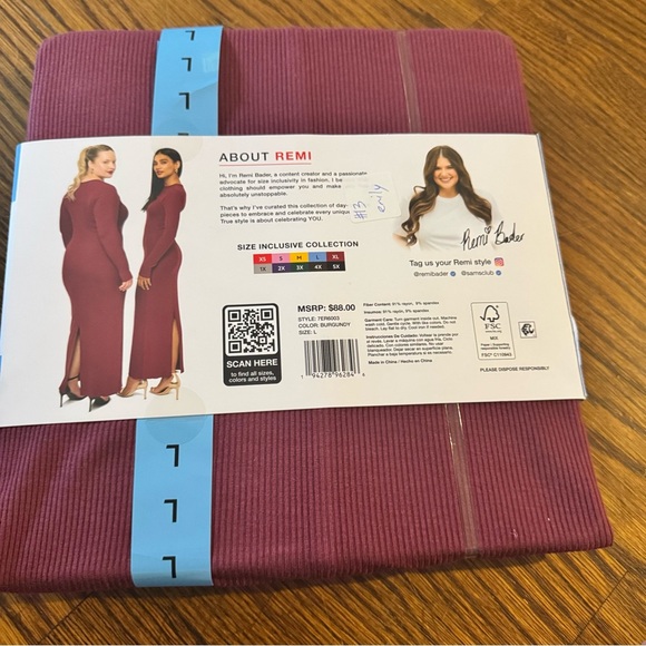 Edited by Remi Bader Women's Maxi Dress - Burgundy - Picture 6 of 7